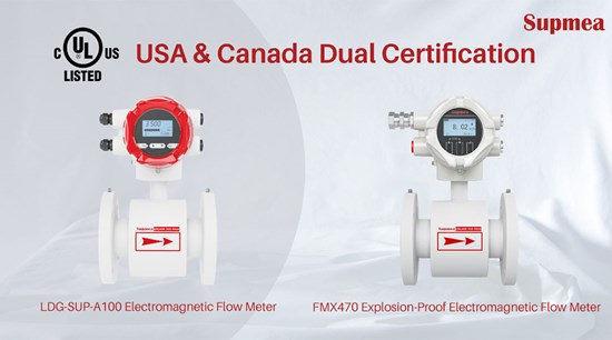 Supmea Achieves UL Certification for Electromagnetic Flowmeters in the U.S. and Canada