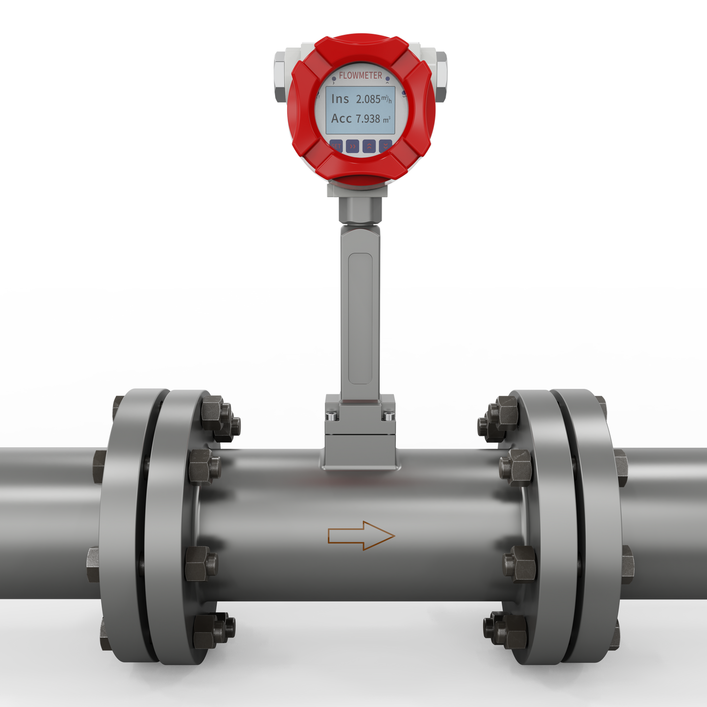 Supmea Vortex Flowmeter (no Temperature or Pressure Compensation)