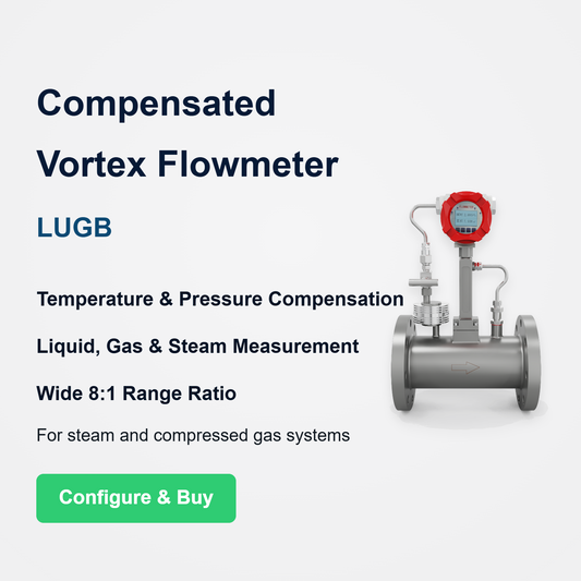 Supmea Vortex Flowmeter (with Temperature andr Pressure Compensation)