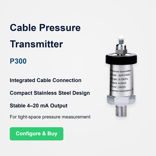 Supmea P300 Compact Pressure Transmitter with Cable Connector