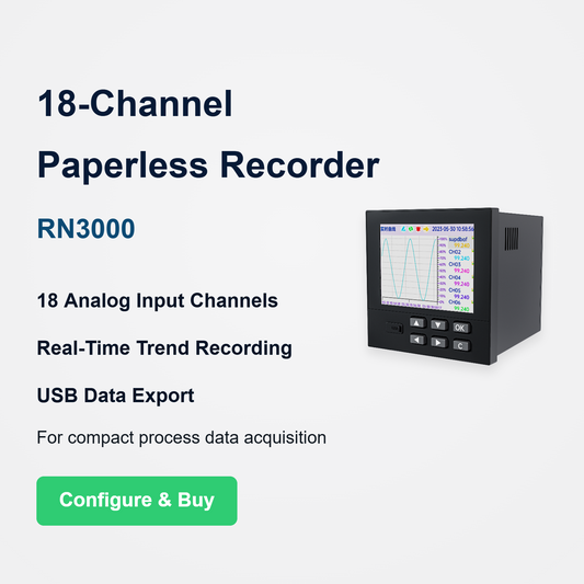 Supmea RN3000 18-Channel (Analog) Paperless Recorder